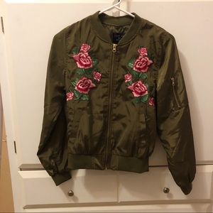 green bomber jacket